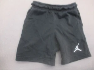 Air Jordan Size 4-5 Boy Black Cotton Blend Stretch Waist Pocket Sweat Shorts 859 - Picture 1 of 7