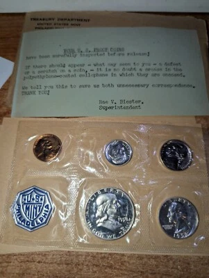 1958 US Mint Proof Set Phila. Mint w/ env.+ - Image 1 of 3