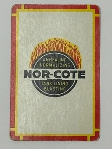 Vintage Nor-Cote Tank Lining Blasting Advertising Single Swap Playing Cards PC91 - Picture 1 of 2