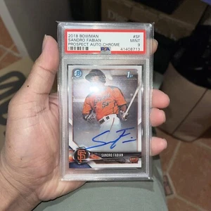 2018 Bowman - Chrome Prospect Autographs #CPA-SF Sandro Fabian (AU, RC) - Picture 1 of 3