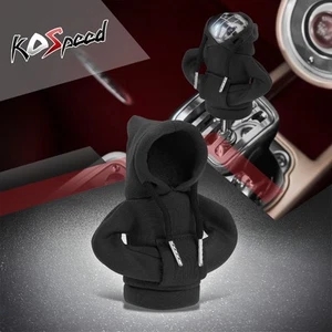 Universal Black Gear Shift Knob Cover Mini Hoodie Protector w/ Max 2.2" Diameter - Picture 1 of 9