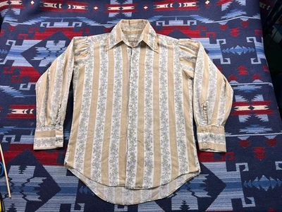 Vtg 50s 60s Towncraft Shirt Penneys Button Up Rockabilly MCM Shirt Floral Sz M - Image 1 of 4