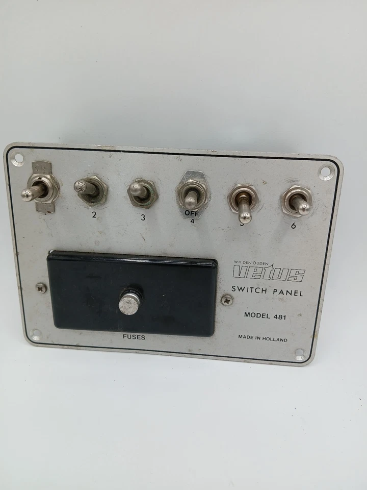 Vintage Marine Boat Parts vetus switch panel model 481  - Image 1 of 4