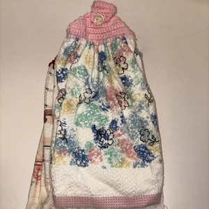 Lotto di 6 asciugamani all'uncinetto fatti a mano floreale Grannycore NUOVI - Foto 1 di 12