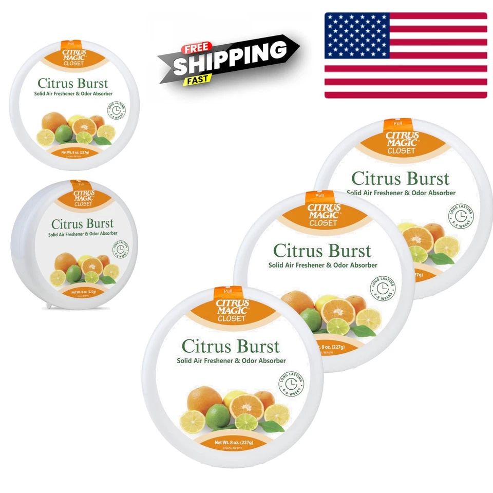 Ambientador sólido Living sin olores con ráfaga de cítricos - Juego ecológico de 8 oz Foto 1 de 4
