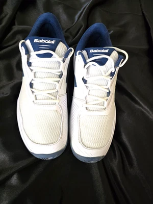 BABOLAT MEN SFX 4 TÊNIS-PICKLEBALL TÊNIS ACABAMENTO AZUL BRANCO 10.5 - Imagem 1 de 4