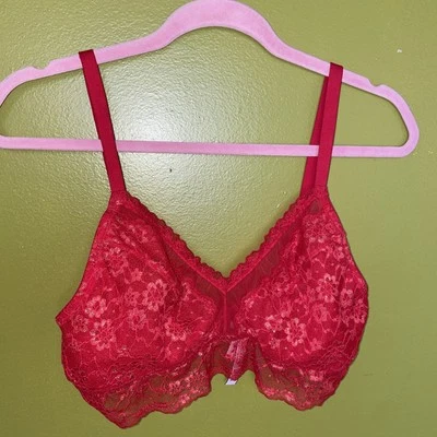 VICTORIA'S SECRET Bralette de Encaje Rojo Brillante Multivía Sin Alambres Talla XL Foto 1 de 4