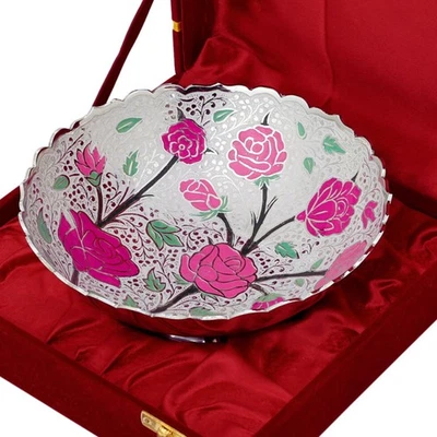 Tigela decorativa de latão para mesa de entrada, peça central de cozinha de metal... - Imagem 1 de 4