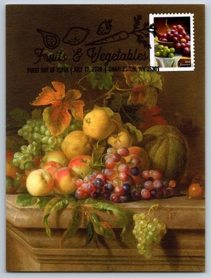 #5489 Fruits and Vegetables Grapes FDC Maxi Card w/DCP Cancel - Image 1 of 2
