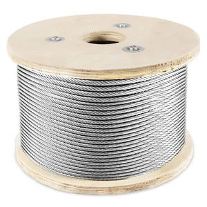 Cavo in Acciaio Inox 3/16" 500FT, 7 x 19 Fili Cavo Filo Cavo Aereo, 37... - Foto 1 di 8