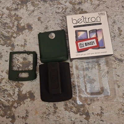 Beltron Phone Case w/ Belt Clip Holster for Motorola RAZR 5G 2020 Flip Green - Image 1 of 4