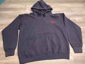 Vintage 90s Y2K Sun Faded Blank Blue Lee Heavyweight Hoodie Embroidered Size XL - Picture 1 of 8