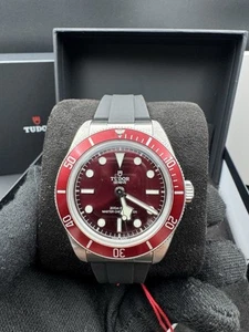 2025 Tudor Black Bay 58 Burgundy Rubber Strap 39mm 3-Link Red M7939A1A0RU-0003 - Picture 1 of 8