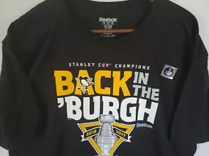 Reebok 2017 Stanley Cup Champs Pittsburgh Penguins Herren T-Shirt XL 2-seitig neu - Bild 1 von 5