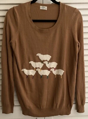 Wallace Sweater J.Crew Womens S Brown with Sheep Cotton Wool Blend - Image 1 of 4