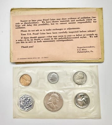 1961-P U.S. Mint Set Silver Proof Set w/ Original Envelope and COA coins vintage - Image 1 of 3