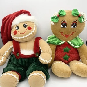 Juego de peluche Dan Dee pan de jengibre niño y niña vacaciones de Navidad - Imagen 1 de 10
