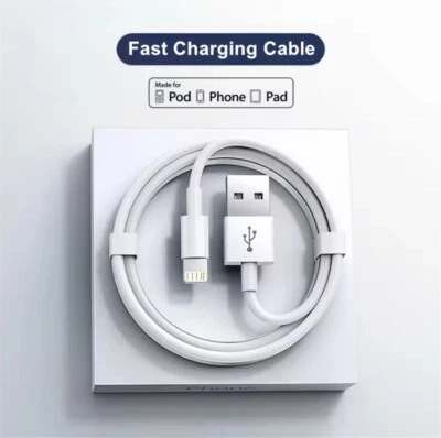 USB iPhone Charger Fast For Apple Long Cable USB Lead 5 6 7 8 X 11 12 13 14 Pro - Image 1 of 4