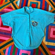 Vintage Pepsi Club Rare Button Front 80s Shirt Teal Graphic Apparel American USA