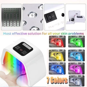 7 Colors Photon Facial LED Mask Red Light Therapy Anti Aging Face Beauty Mask - Picture 1 of 14
