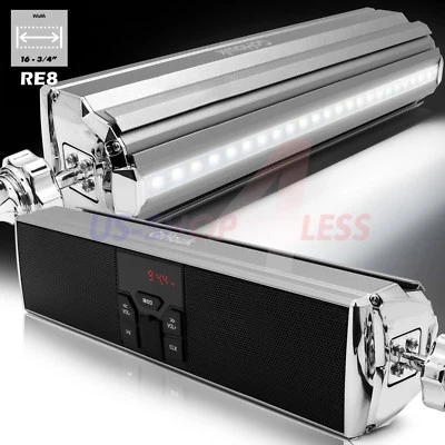 Bluetooth Motorcycle Stereo Speakers Soundbar FM Radio Audio System ATV 4Wheeler - Image 1 of 4