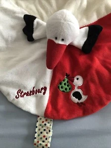 Rodadou Stork Lovey Baby Security Blanket Strasbourg Baby Shower Tactile - Picture 1 of 7