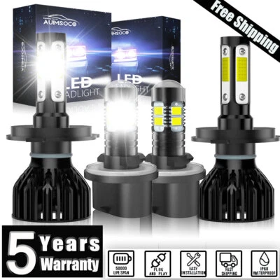 For Mitsubishi Galant 1999-2003 LED Headlight Bulbs Hi-Lo Fog Beam Super Bright - Image 1 of 4