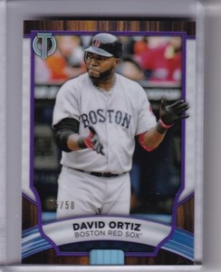 2022 TOPPS TRIBUTE #9 DAVID ORTIZ PURPLE BOSTON RED SOX 25/50 6122