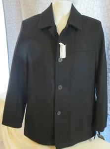 Tommy Hilfiger Men's Wool Melton Coat w/detachable H.F. scarf Retail $265 sz S - Picture 1 of 12