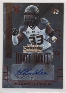 2015 Contenders Draft Picks College Ticket Red Foil Markus Golden Rookie Auto RC