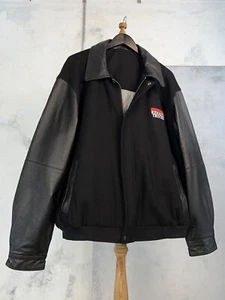 Vintage Renault Trucks Leather Wool Bomber Jacket Size L - Picture 1 of 6