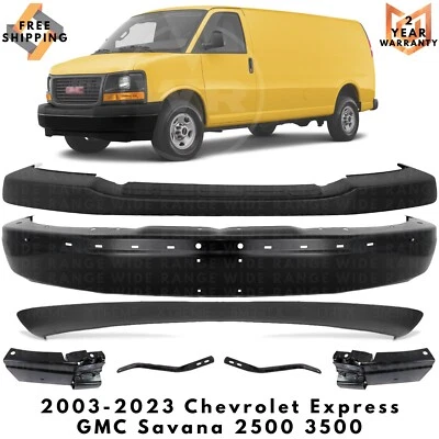 Front Bumper Paintable Kit For 2003-2023 Chevy Express / GMC Savana 2500 3500 Foto 1 de 4