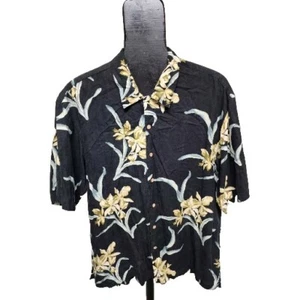KulaKula Men's Size XL 100% Silk Floral Hawaiian Button Down Shirt - Picture 1 of 6