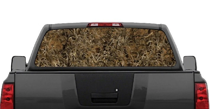 Камуфляжная наклейка на заднее стекло охотничья пастбище графика для грузовика внедорожника фургона - Изображение 1 из 1