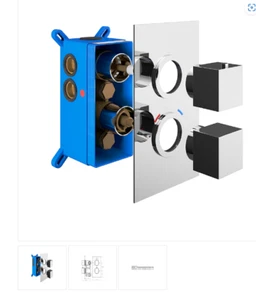 Abacus Emotion Square Chrom Einzelsteckdose verdeckte Dusche Badeladen UVP: £219 - Bild 1 von 1