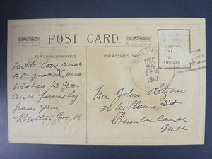 Bolivar West Virginia WV 1910 Type 3/4 Doane Cancel Postmark DPO 1892-1955 - Picture 1 of 1