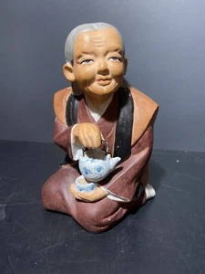 VINTAGE HAKATA MIMASU DOLL WOMAN WITH TEA MADE IN JAPAN - Picture 1 of 12