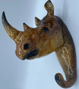 Plastic Wall Wall Hook Rhino Head Profile - Picture 1 of 8