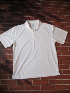 Hombres Talla L PGA Tour Golf Blanco Polo Manga Corta Camisa Cuello Botón PGA Extra - Imagen 1 de 6