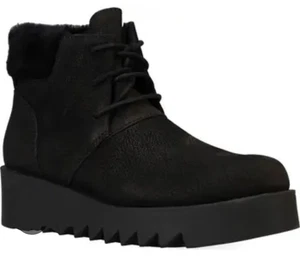 Bota deportiva de gamuza/oveja Eileen Fisher para mujer Kenille negra talla 10 Ret $255 - Imagen 1 de 8