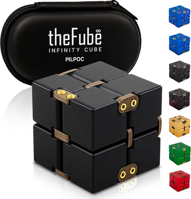Thefube Infinity Cube Fidget Toys Adulti - Cubo magico infinito in alluminio con Cas - Immagine 1 di 4