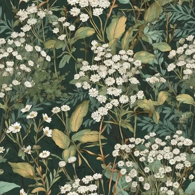  Floral Wallpaper Peel and Stick Wallpaper Green Floral Contact Paper  - Image 1 of 4