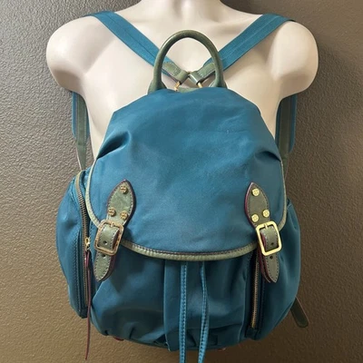 MZ WALLACE Marlena Backpack Nylon Leather French Blue Teal 4119 - Image 1 of 4