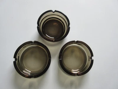 Aschenbecher (3)  / Glas / braun - Bild 1 von 4