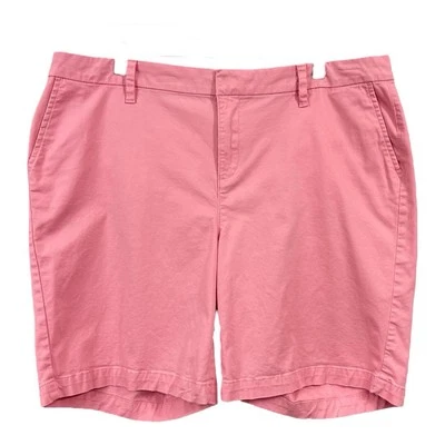 Tommy Hilfiger Mujer 14W Bermudas Chino Pantalones Cortos Rosa Algodón Elastizados Bolsillos Foto 1 de 4