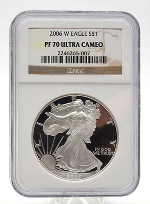 2006 W $1 Silver Eagle NGC PF70 ULTRA CAMEO - Image 1 of 2