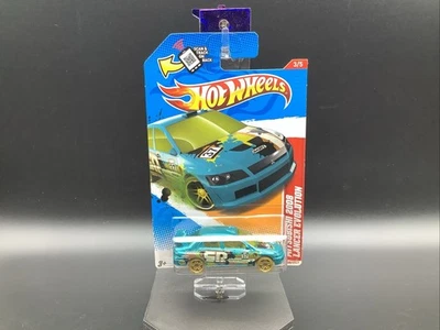 Hot Wheels #188 Thrill Racers Swamp 2012 * Mitsubishi 2008 Lancer Evolution RW Foto 1 de 4
