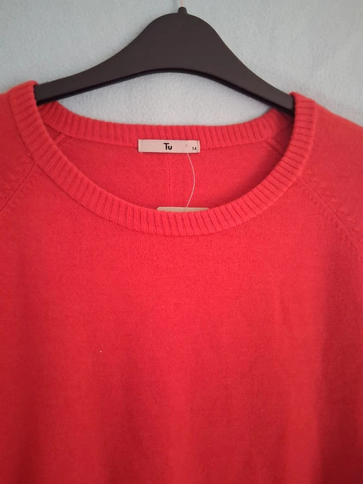 Size 14 Ladies Red Jumper By Tu - Image 1 of 4