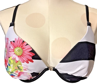 Traje de baño floral a rayas Venus para mujer talla D (se adapta a 32DDD, 34D, 36C) Foto 1 de 4