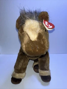 Ty Tornado Classic Beanie Buddy Pferd braun Pony Stofftier 2002 Spielzeug 12 Zoll - Bild 1 von 12